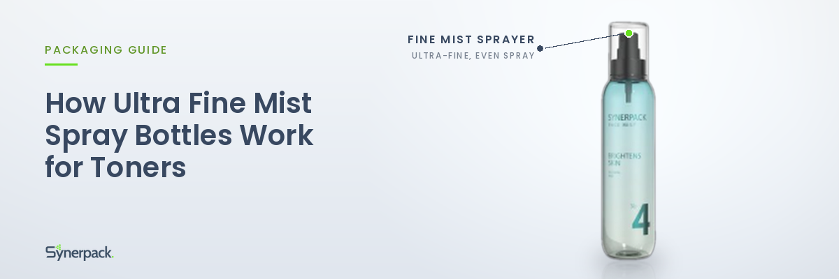 Synerpack fine mist spray bottle with an ultra-fine sprayer for an even, gentle spray